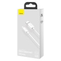 Kabel micro USB do USB Baseus Simple Wisdom, 2.1A, 1.5m (biały) 2szt.