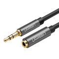 Przedłużacz audio UGREEN AV118 AUX jack 3,5 mm 2m Czarny