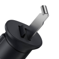 Samochodowy uchwyt grawitacyjny Baseus Metal Age II na kratkę samochodu Czarny
