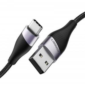 Kabel USB do USB-C QC3.0 UGREEN 1m z aluminiową wtyczką (czarny)