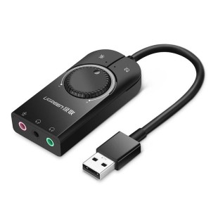 Zewnętrzna karta dźwiękowa USB UGREEN 	CM129 15cm (czarny)