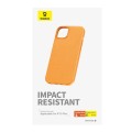 Etui na telefon iPhone15 Plus Baseus Fauxther Series (Pomarańczowy)