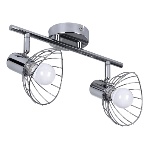 Activejet GIZEL Listwa Reflektorowa Podwójna Sufitowa Ścienna Chrom E14 do salonu AJE-GIZEL 2P