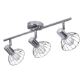 Activejet GIZEL Listwa Reflektorowa Potrójna Sufitowa Ścienna Chrom E14 do salonu AJE-GIZEL 3P
