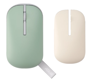 Mysz bezprzewodowa ASUS Marshmallow MD100 beżowa/szałwiowa Zamienne Nakładki