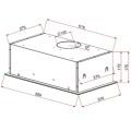 Okap podszafkowy TEKA GFG2 GLASS BLACK (334 m3/h; 550mm; kolor czarny)