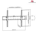 Uchwyt ścienny do telewizora Maclean MC-668 (ścienne, Uchylny; 37" - 70"; max. 40kg)