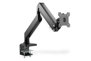Ramię biurkowe pojedyńcze z zaciskiem 1xLCD z sprężyną gazową max. 35" i 15kg