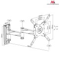 Uchwyt ścienny do telewizora Maclean MC-675 (Obrotowy, ścienne, Uchylny; 13" - 42"; max. 20kg)