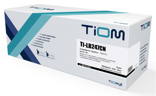 Toner Zamiennik Tiom do Brother 247CN, TN247C 2300 str. Cyan Ti-LB247CN