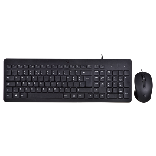 Zestaw klawiatura + mysz HP 150 Wired Mouse and Keyboard przewodowe czarne 240J7AA