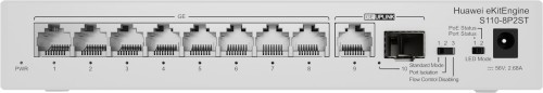 Huawei S110-8P2ST | Switch | 8x GE PoE+, 1x SFP, 1x GE, 124W, AC