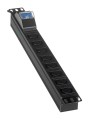 Qoltec Listwa zasilająca PDU antyprzeciążeniowa do RACK 19" | 1U | 10A | 8xIEC C13 | bezpiecznik C16 | 2m