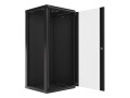 Szafa jednosekcyjna Lanberg WF01-6627-10B (27U; 1300mm / 600mm / 600 mm; wisząca; Szklane; 19''; kolor czarny)
