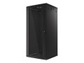 Szafa jednosekcyjna Lanberg WF01-6627-10B (27U; 1300mm / 600mm / 600 mm; wisząca; Szklane; 19''; kolor czarny)