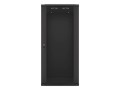 Szafa jednosekcyjna Lanberg WF01-6627-10B (27U; 1300mm / 600mm / 600 mm; wisząca; Szklane; 19''; kolor czarny)