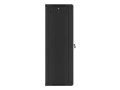 Szafa jednosekcyjna Lanberg WF01-6427-10B (27U; 1300mm / 600mm / 450 mm; wisząca; Szklane; 19''; kolor czarny)