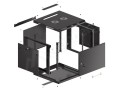 LANBERG SZAFA WISZĄCA RACK 19" 9U 600X600 DRZWI METALOWE CZARNA (FLAT PACK) WF01-6609-00B