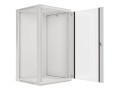 Szafa jednosekcyjna Lanberg WF01-6622-10S (22U; 1080mm / 600mm / 600 mm; wisząca; Szklane; 19''; kolor szary)