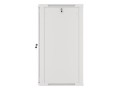 Szafa jednosekcyjna Lanberg WF01-6622-10S (22U; 1080mm / 600mm / 600 mm; wisząca; Szklane; 19''; kolor szary)
