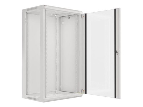 Szafa rack Lanberg WF01-6422-10S (22U; 1080mm / 600mm / 450 mm; wisząca; Szklane; 19''; kolor szary)