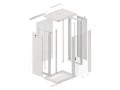 Szafa rack Lanberg WF01-6422-10S (22U; 1080mm / 600mm / 450 mm; wisząca; Szklane; 19''; kolor szary)