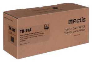 Actis TH-59A Toner (zamiennik HP CF259A; Supreme; 3000 stron; czarny). Z chipem. Zalecamy wyłączenie aktualizacji oprogramowania drukarki, nowa aktualizacja może powodować problemy z właściwym działaniem tonera