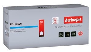 Activejet ATH-216CN Toner (zamiennik HP 216A W2411A; Supreme; 850 stron; niebieski) z chipem