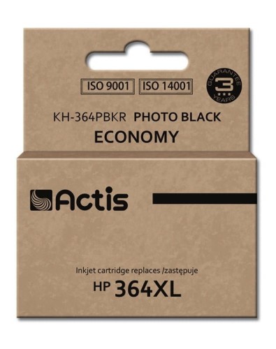 Actis KH-364PBKR Tusz (zamiennik HP 364XL CB322EE; Standard; 12 ml; czarny, foto)