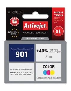 Activejet AH-901CR Tusz (zamiennik HP 901 CC656AE; Premium; 21 ml; kolor)