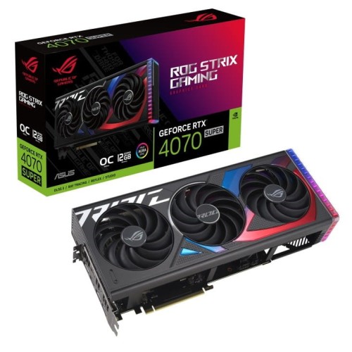 Asus | ROG Strix GeForce RTX 4070 SUPER 12GB GDDR6X OC Edition | NVIDIA | 12 GB | GeForce RTX 4070 SUPER | Pamięć GDDR6X | Złącze PCI Express 4.0