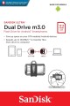Pendrive SanDisk Ultra Dual Drive M3.0 SDDD3-032G-G46 (32GB; microUSB, USB 3.0; kolor szary)