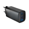 GEMBIRD SZYBKA ŁADOWARKA USB POWER DELIVERY USB TYPU C, 3X USB, 65 W, GAN CZARNA