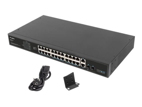 SWITCH LANBERG RSFE-24P-2C-360 24X 100MB POE+/2X COMBO RACK 19" GIGABIT ETHERNET 360W V2