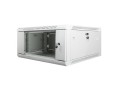 Lanberg :: Rack Cabinet 19? Wall-Mount 4U/600X600 (flat-pack) V2 Grey, Glass door