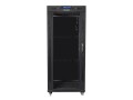 SZAFA INSTALACYJNA RACK STOJĄCA 19" 27U 600X800 CZARNA DRZWI SZKLANE LCD LANBERG (FLAT PACK) V2