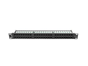 PATCH PANEL 48 PORT 1U 19" KAT.6 UTP CZARNY LANBERG