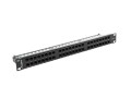 PATCH PANEL 48 PORT 1U 19" KAT.6 UTP CZARNY LANBERG
