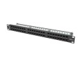 PATCH PANEL 48 PORT 1U 19" KAT.6 UTP CZARNY LANBERG