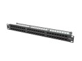 PATCH PANEL 48 PORT 1U 19" KAT.6 UTP CZARNY LANBERG