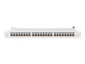PATCH PANEL 24 PORT 1U 19" KAT.7 FTP EKRANOWANY SZARY LANBERG