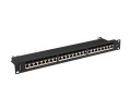 PATCH PANEL 24 PORT 1U 19" KAT.7 FTP EKRANOWANY CZARNY LANBERG