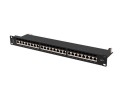PATCH PANEL 24 PORT 1U 19" KAT.7 FTP EKRANOWANY CZARNY LANBERG