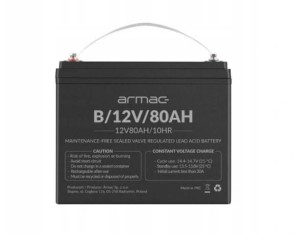 AKUMULATOR VRLA AGM 12V/80AH UNIWERSALNY ARMAC