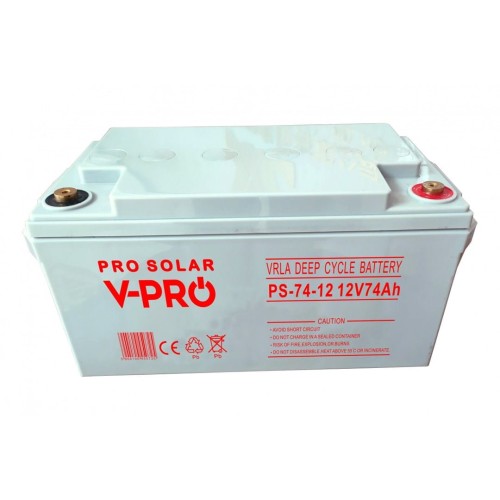 VOLT AKUMULATOR VOLT POLSKA DEEP CYCLE VPRO SOLAR 12V 74Ah VRLA BEZOBSŁUGOWY