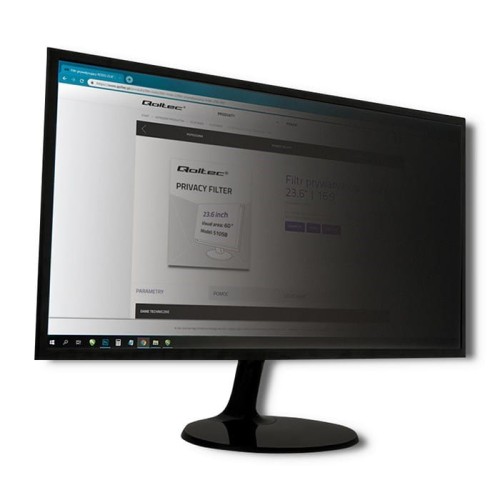 Qoltec Filtr prywatyzujący RODO 21.5" | 16:9 | Ochrona wzroku | Panoramiczny