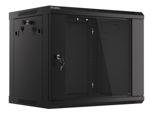 Szafa instalacyjna Rack wisząca 19" 9U 600x450 czarna Lanberg (flat pack)