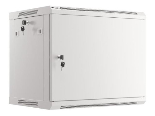 Szafa instalacyjna Rack wisząca 19" 9U 600x450 szara drzwi metalowe Lanberg (flat pack)