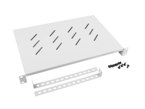 Półka do szaf 19" 600mm szara Lanberg (1U/483x300mm udźwig do 25kg, montaż 4-punktowy)