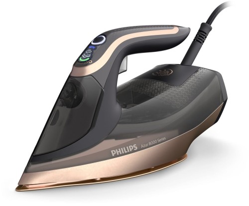 Philips | Lazurowe DST8041/80 | Żelazko parowe | 3000 W | Pojemność zbiornika na wodę 350 ml | Ciągła para 80 g/min | Wydajność silnego uderzenia pary 260 g/min | Czarny/Złoty